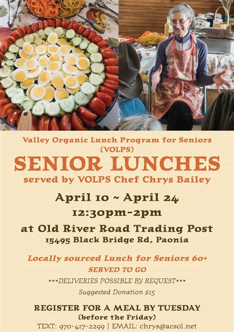 Senior Lunches The Learning Council Lunches On April 10 And 24