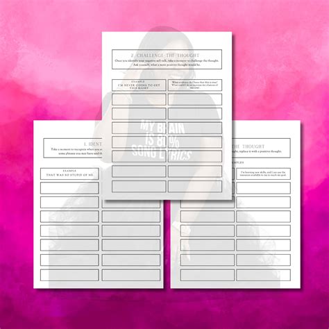 Overcoming Negative Self Talk Workbook Self Love Self Care Positive