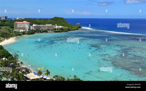 Tropical Tumon Bay in the south Pacific island of Guam, famous for its ...