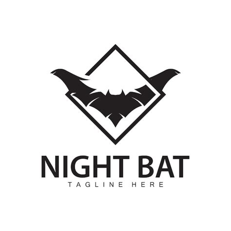 Premium Vector Halloween Bat Logo Bat Night Animal Design Vector