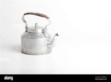 Aluminum Tea Kettle Or Tea Pot On White Background Stock Photo Alamy