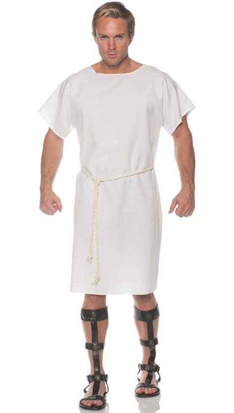 Mens Classic White Toga Costume Mens Ancient Roman Toga Costume