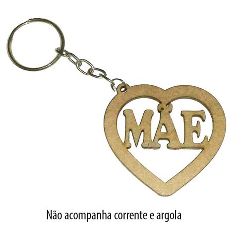 Kit 50 Recorte para chaveiro Mãe 5cm mdf cru lembrancinha dia das mães