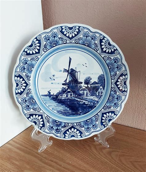 Collectibles Collectible Plates Vintage Delft Blue Collectible Hand