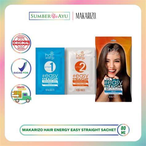 Jual Makarizo Hair Energy Easy Straight Sachet 80 Ml Shopee Indonesia