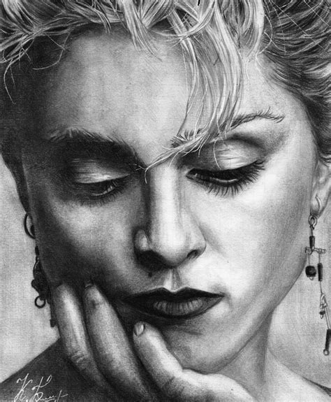 Pencil Sketch Of Madonna Artist Details In Comments R Madonna