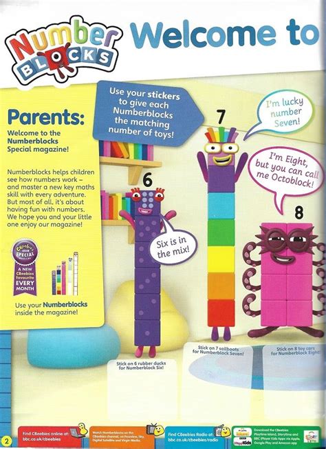 Numberblocks Special 2 Of Cbeebies Magazine Front Cover 1 Cbeebies | Images and Photos finder