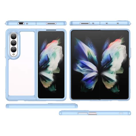 Etui ERBORD Do Samsung Galaxy Z Fold 4 5G Hybrid Case Baby Blue