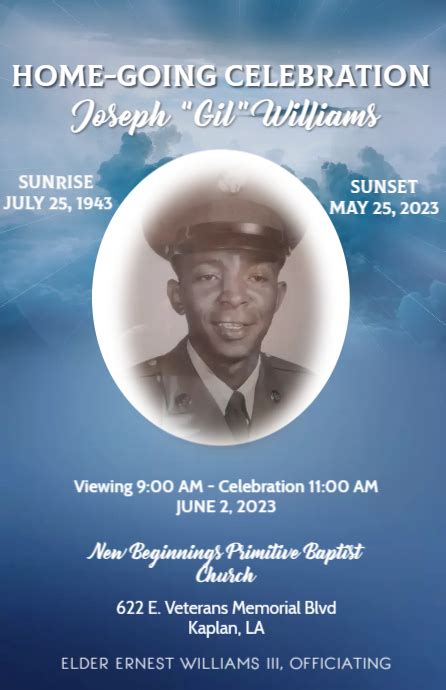 Obituary Celebration Of Life Funeral Program Postermywall