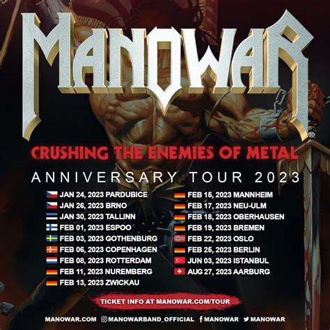 MANOWAR CRUSHING THE ENEMIES OF METAL TOUR 2023 LORDS OF STEEL