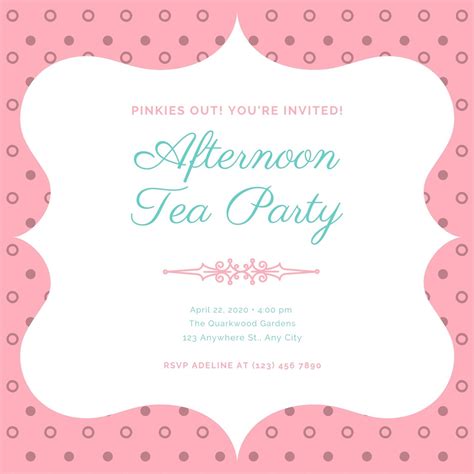 Formal High Tea Invitation