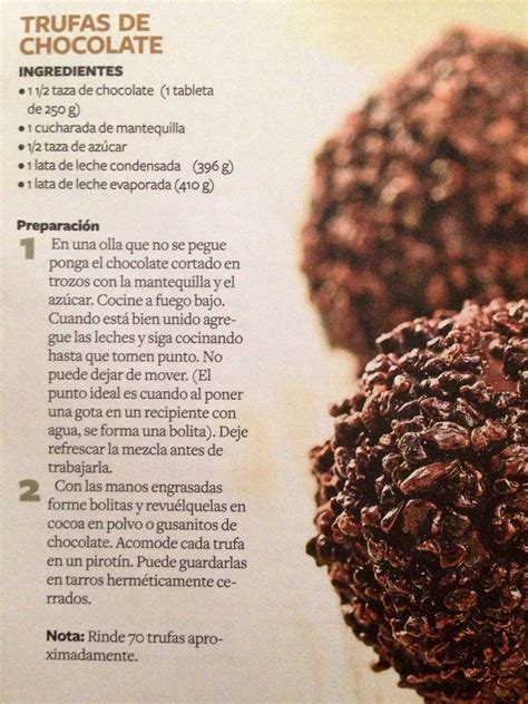 Trufas De Chocolate Sweet Recipes Chocolate Recipes Chocolate Truffles