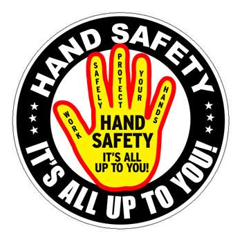 Hand Safety Trained Hard Hat Sticker 1 - 2 inch Circle – Construction ...