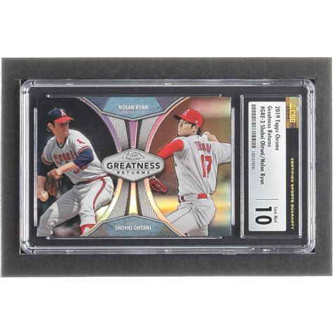 Nolan Ryan Shohei Ohtani Topps Chrome Greatness Returns Gre