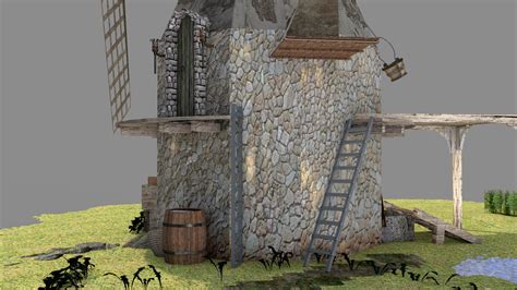 Medieval Windmill - 3D Model by renatodalle