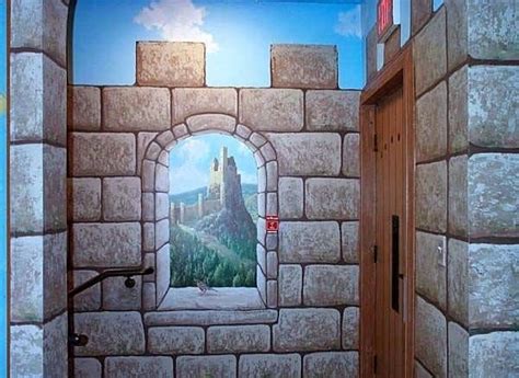 How To Paint Faux Castle Walls Homesteady Castillo Mural Paredes