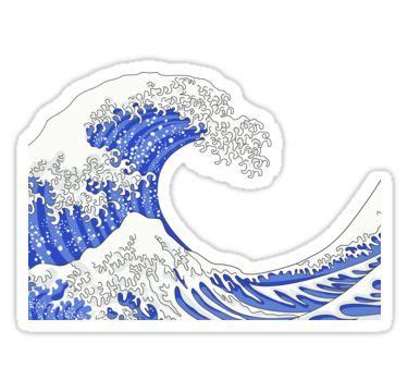 Great Blue Wave Sticker | Red bubble stickers, Bubble stickers, Tumblr stickers