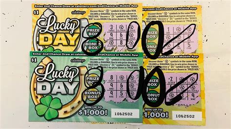 Awesome Winner On 1 Lucky Day California Lottery Scratchers Scratch