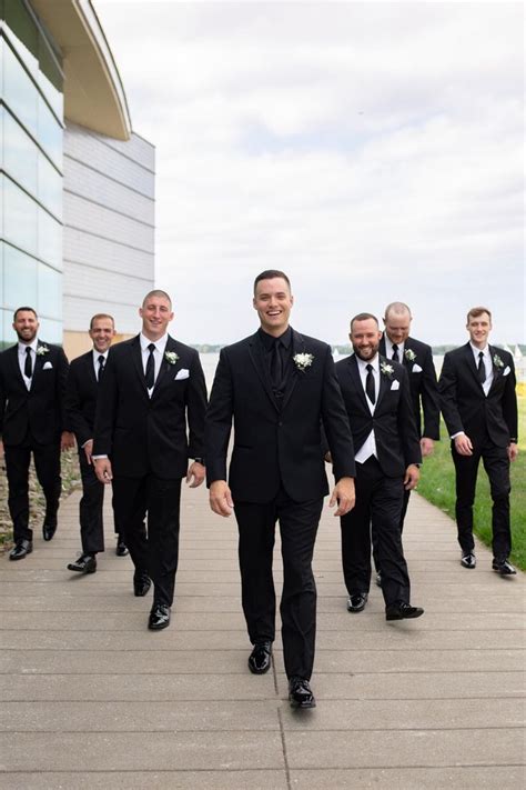 All Black Tux Groom Wedding Attire Wedding Suits Groom Wedding