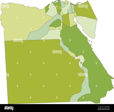 Highly Detailed Editable Political Map With Separated Layers Egypt