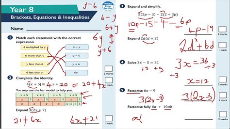 Brackets Equations And Inequalities Year 8 White Rose Mathematics For Ks3 Gcse 9 1 Foundation