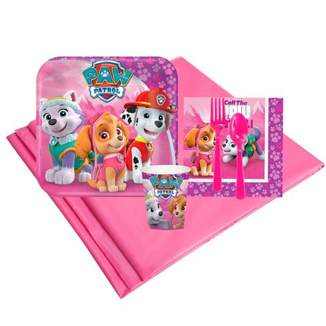 Pink Paw Patrol 8 Guest Party Pack - Walmart.com - Walmart.com