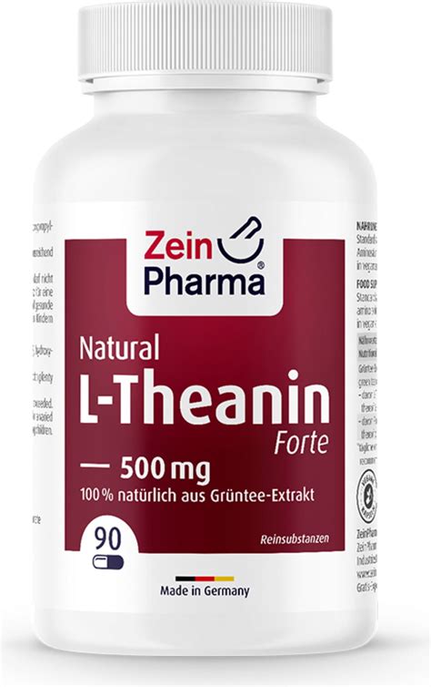 L Theanin Natural Forte 500 Mg 90 Kapseln ZeinPharma VitalAbo