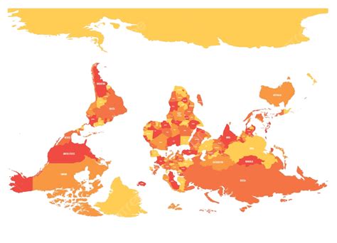 Ilustraci N Vectorial Hacia El Sur Del Mapa Del Mundo Con Orientaci N