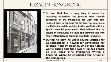 Dr Jose Rizal Travel In Hong Kong Japan And America PPT