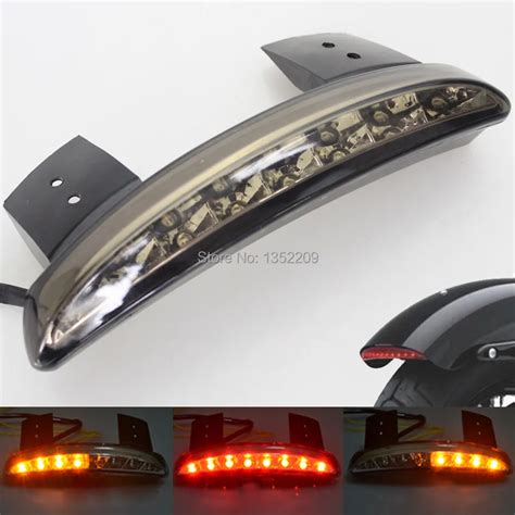 Smoke Chopped Fender Edge Led Tail Light And Turn Signal Fit For Harley