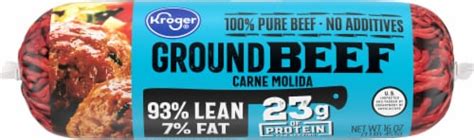 Kroger Lean Ground Beef Roll Lb Ralphs