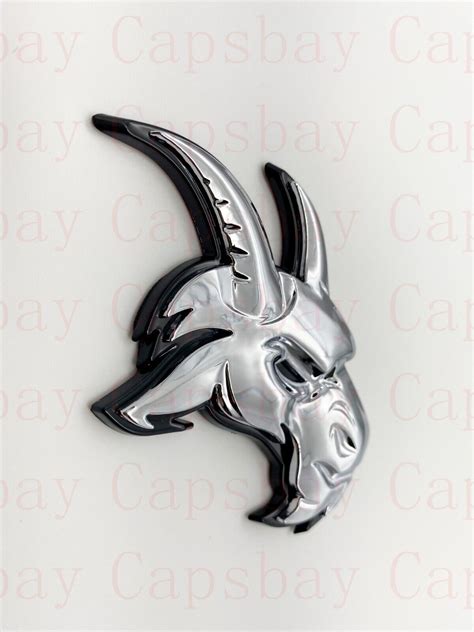 New Ram Head Emblem For Trx Ram Fender Badge Hellcat Style Chrome