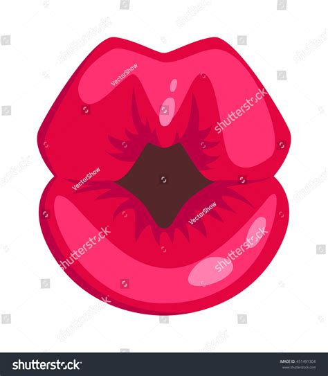 Female Lips Isolated On White Background Stock Vector Royalty Free