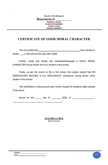 Good Moral Character Pdf