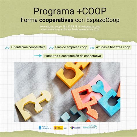 Programa COOP apoyo en la creación de cooperativas Espazo Coop