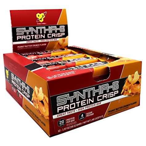 Bsn Syntha 6 Protein Crisp Bars Peanut Butter Crunch 12 Bars