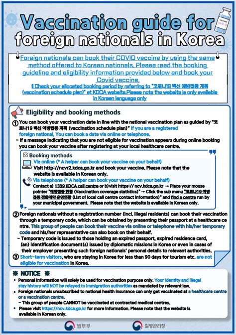 국내 체류 외국인 코로나19 백신 접종 안내 생활안내 한국어교육원 고신대학교