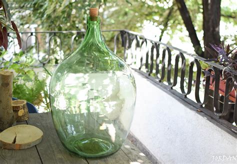 Vintage Large XXL Green Glass Demijohn 30 Liters Wine Etsy