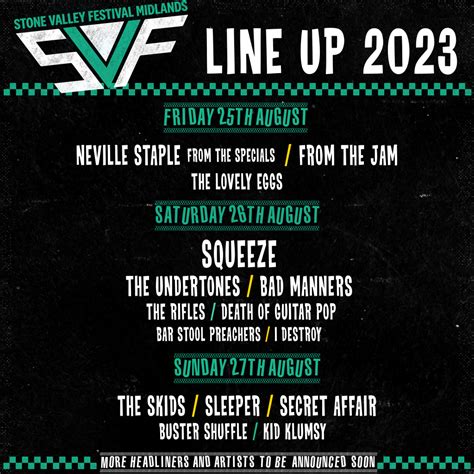 Line Ups Stone Valley Midlands Stone Valley Festivals