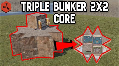 200IQ Triple Bunker 2x2 Starter Base 2 Pixel Bunkers Roof Bunker Oil