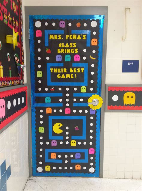 Pac Man Themed Door Door Decorations Classroom Door Decorations