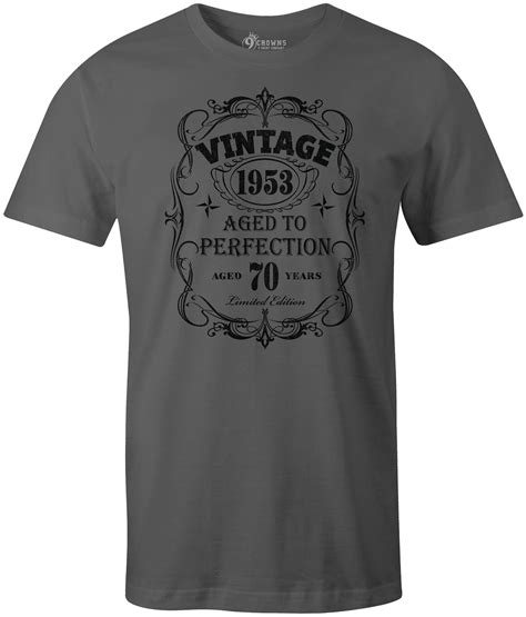 9 Crowns Tees Vintage Aged To Perfection 30th 40th 50th 60th 70th 2021