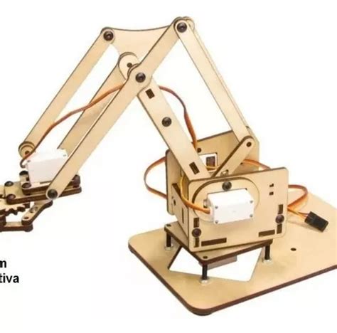 10 Kit Braço Robótico Mdf Arduino Robótica Parcelamento sem juros