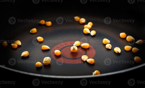 corn grains   frying pan dark moody style horizontal image