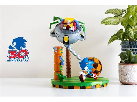 Numskull Official Sega Sonic And Dr Eggman 30th Anniversary 23cm 9 Statue Official