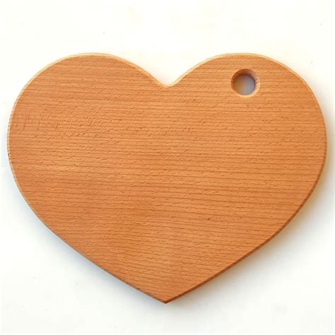 Heart Shaped Cutting Board Made Of Solid Hardwood Decorative Etsy