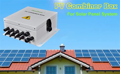 Powgrow Solar Pv Combiner Box 4 String Metal Box With 15a Rated Current Fuse Surge