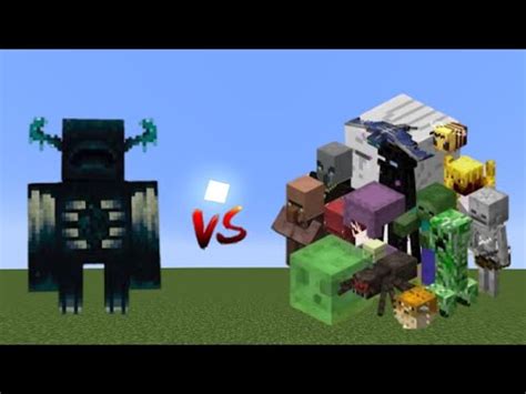 Warden Vs Every Mob In Minecraft Java Edition Minecraft Warden