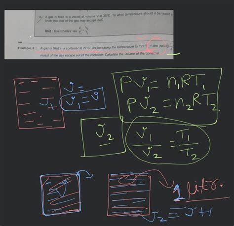 14 A Gas Is Filled In A Vessel Of Volume V At 35C To What Temperature