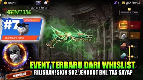 Spin Event Ff Terbaru Sg Mata Elang Opm Jenggot Bnl Tas Sayap